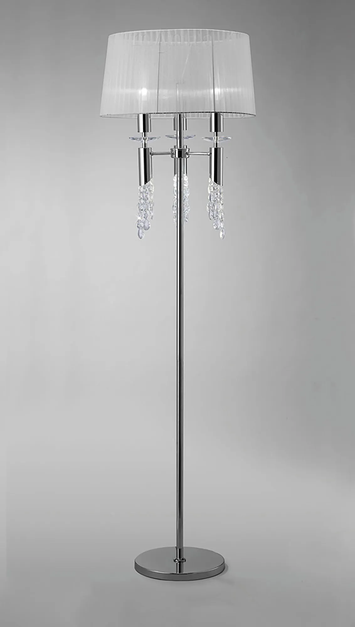Tiffany Polished Chrome Crystal Floor Lamps Mantra Shaded Floor Lamps